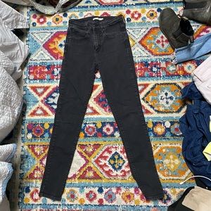 Black high rise skinny jeans